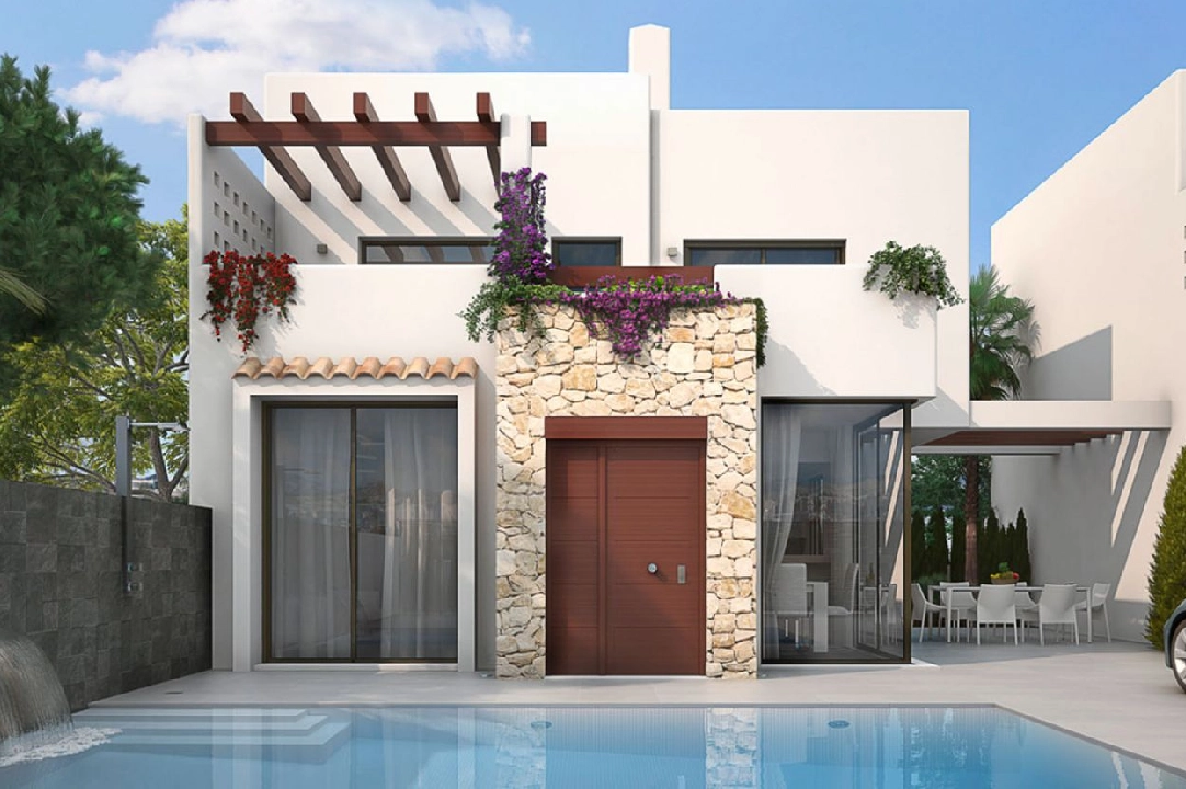 villa in Los Belones(Murcia) for sale, built area 146 m², condition first owner, air-condition, plot area 430 m², 3 bedroom, 3 bathroom, swimming-pool, ref.: HA-LBN-110-E02-2