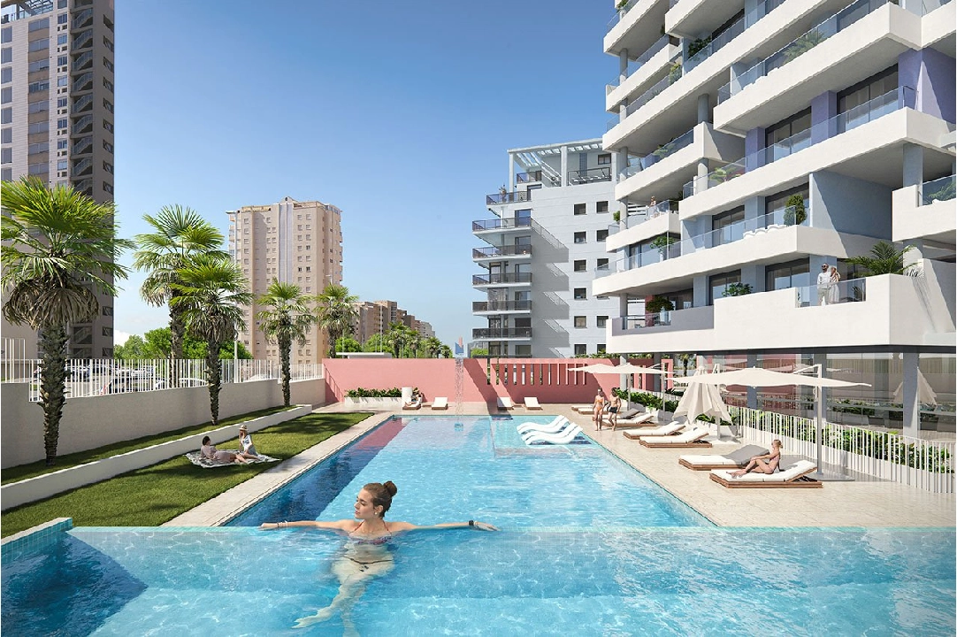 apartment on higher floor in Calpe for sale, built area 65 m², condition first owner, air-condition, 1 bedroom, 1 bathroom, swimming-pool, ref.: HA-CAN-130-A01-2