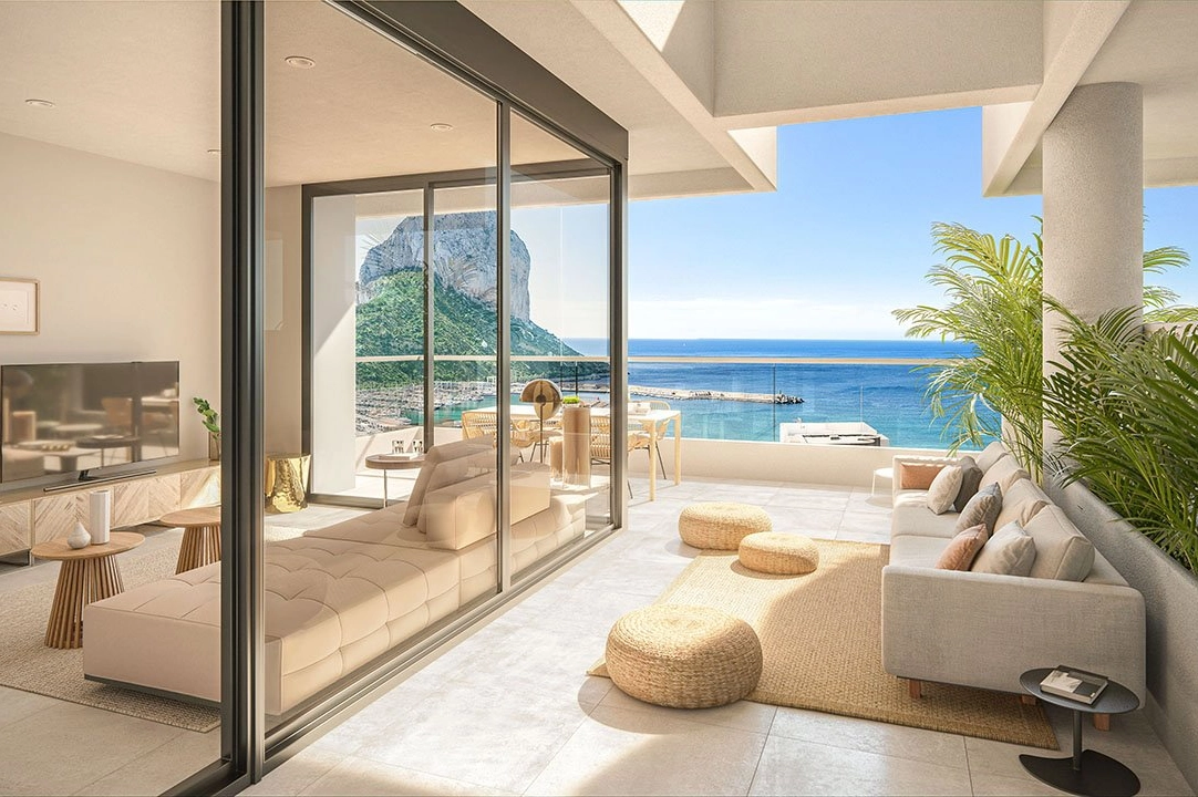 apartment on higher floor in Calpe for sale, built area 65 m², condition first owner, air-condition, 1 bedroom, 1 bathroom, swimming-pool, ref.: HA-CAN-130-A01-9