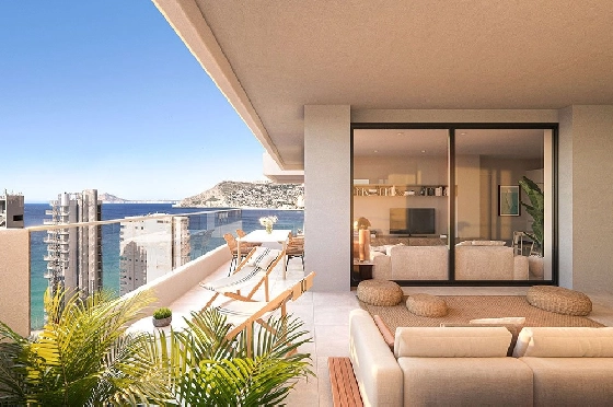 Etagen Apartment in Calpe zu verkaufen, Wohnfläche 102 m², Zustand Erstbezug, Klimaanlage, 2 Schlafzimmer, 2 Badezimmer, Pool, ref.: HA-CAN-130-A02-8