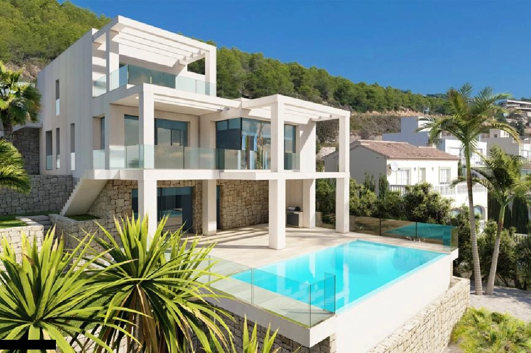 villa in Calpe for sale, built area 292 m², air-condition, plot area 823 m², 4 bedroom, 4 bathroom, swimming-pool, ref.: CA-H-1644-AMB-1