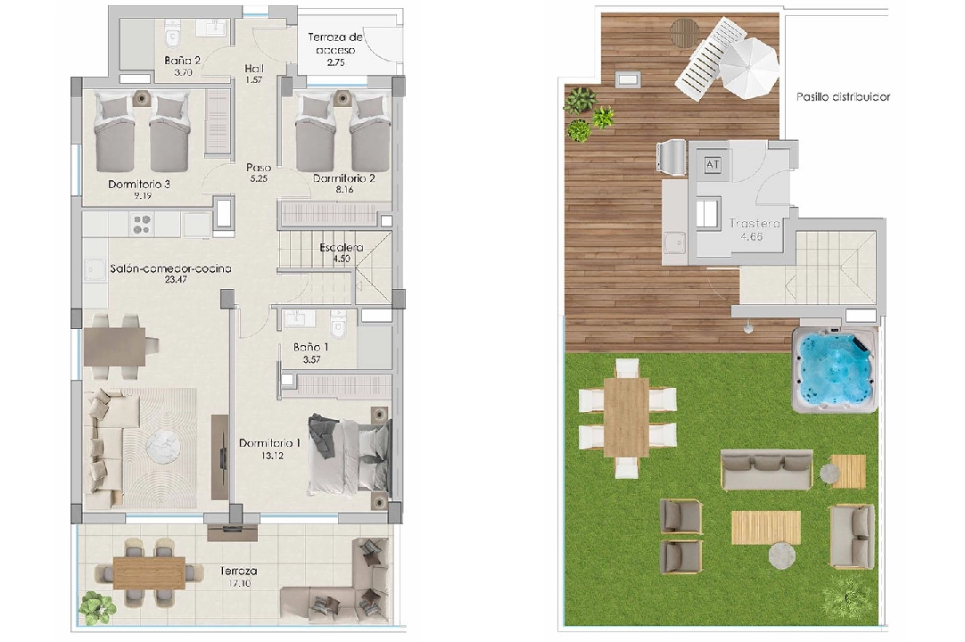 penthouse apartment in Santa Pola for sale, built area 251 m², condition first owner, 3 bedroom, 2 bathroom, swimming-pool, ref.: HA-SPN-702-A04-10