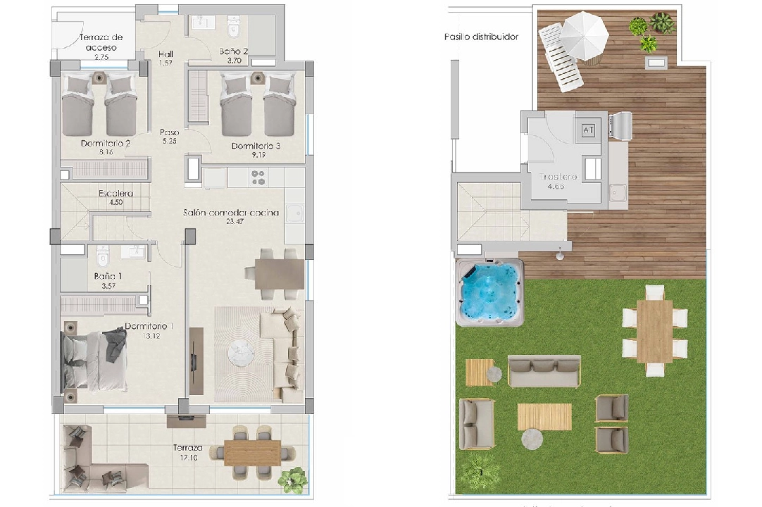 penthouse apartment in Santa Pola for sale, built area 251 m², condition first owner, 3 bedroom, 2 bathroom, swimming-pool, ref.: HA-SPN-702-A04-11