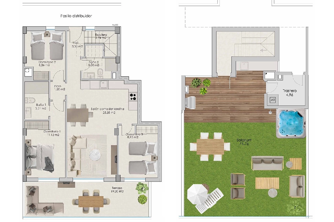 penthouse apartment in Santa Pola for sale, built area 251 m², condition first owner, 3 bedroom, 2 bathroom, swimming-pool, ref.: HA-SPN-702-A04-16