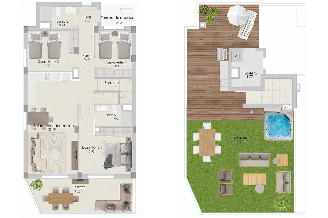 penthouse apartment in Santa Pola for sale, built area 251 m², condition first owner, 3 bedroom, 2 bathroom, swimming-pool, ref.: HA-SPN-702-A04-17