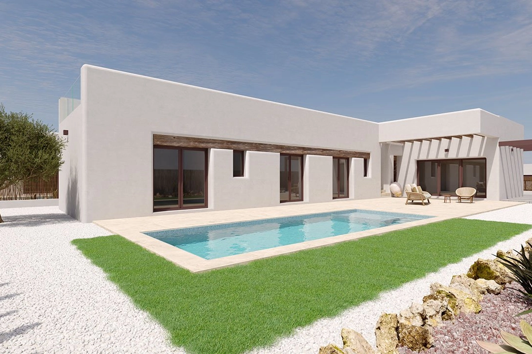 villa in Algorfa for sale, built area 283 m², condition first owner, air-condition, plot area 424 m², 3 bedroom, 2 bathroom, swimming-pool, ref.: HA-ARN-108-E02-1
