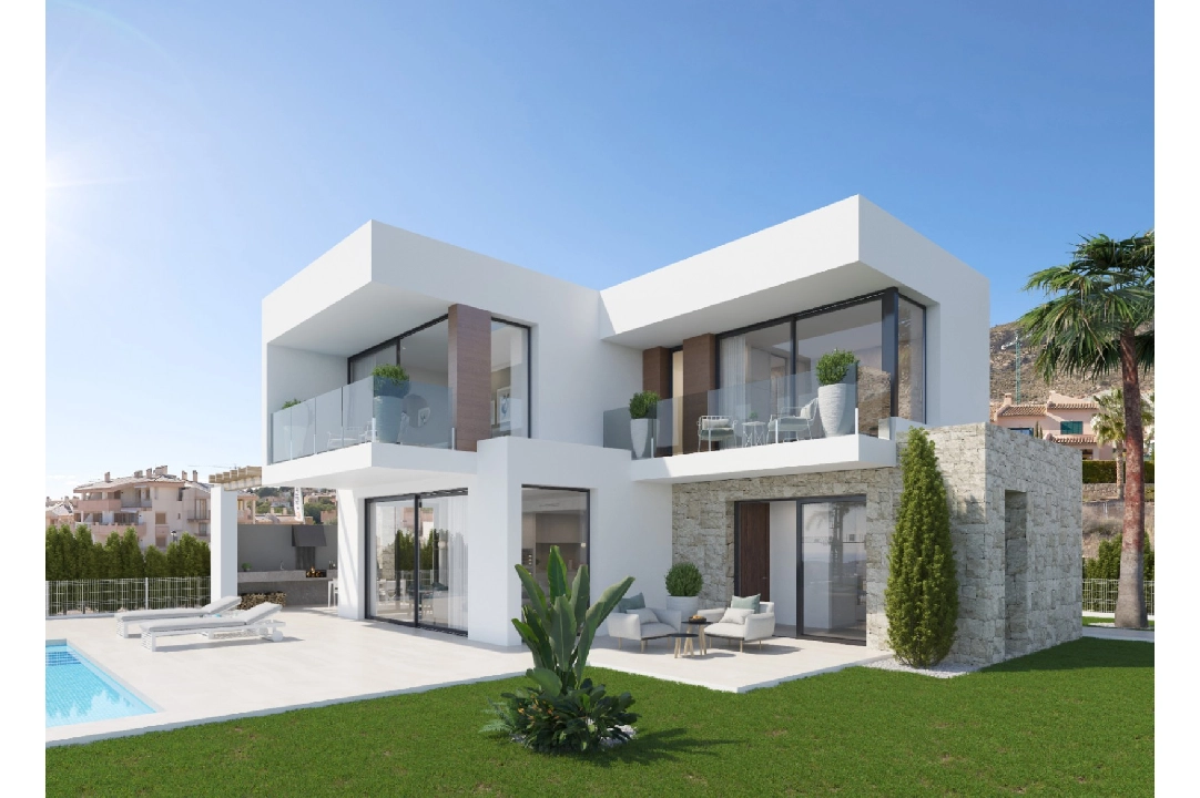 villa in Finestrat for sale, built area 423 m², year built 2024, + KLIMA, air-condition, plot area 578 m², 4 bedroom, 3 bathroom, swimming-pool, ref.: BI-AL.H-033-13