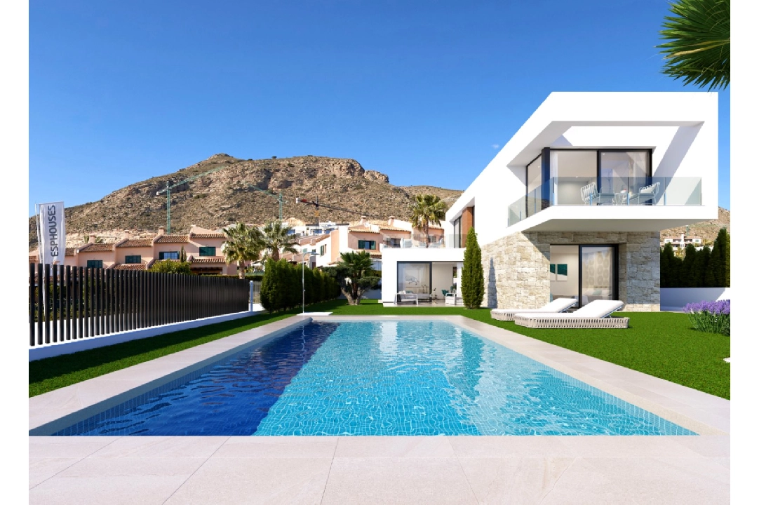 villa in Finestrat for sale, built area 235 m², year built 2024, + KLIMA, air-condition, plot area 447 m², 3 bedroom, 3 bathroom, swimming-pool, ref.: BI-AL.H-034-6