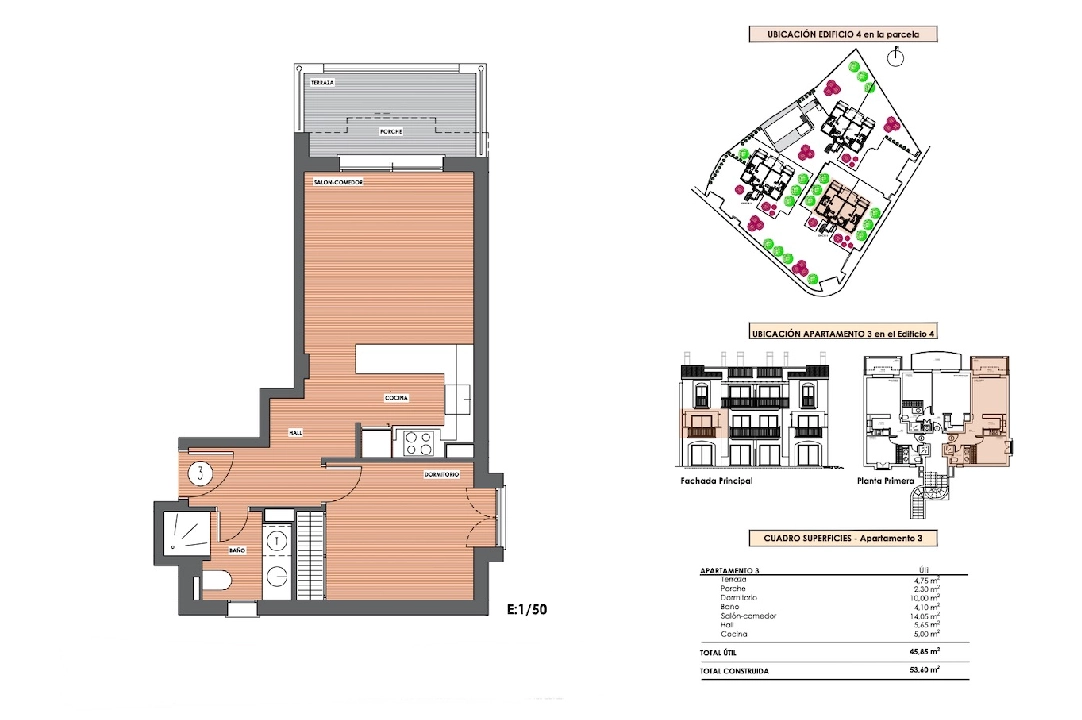 apartment in Denia(Denia) for sale, built area 54 m², air-condition, 1 bedroom, 1 bathroom, swimming-pool, ref.: CA-A-1761-AMBI-3