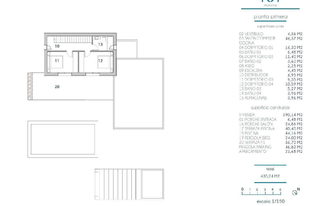 villa in Moraira for sale, built area 190 m², air-condition, plot area 800 m², 4 bedroom, 4 bathroom, swimming-pool, ref.: BI-MT.H-792-10