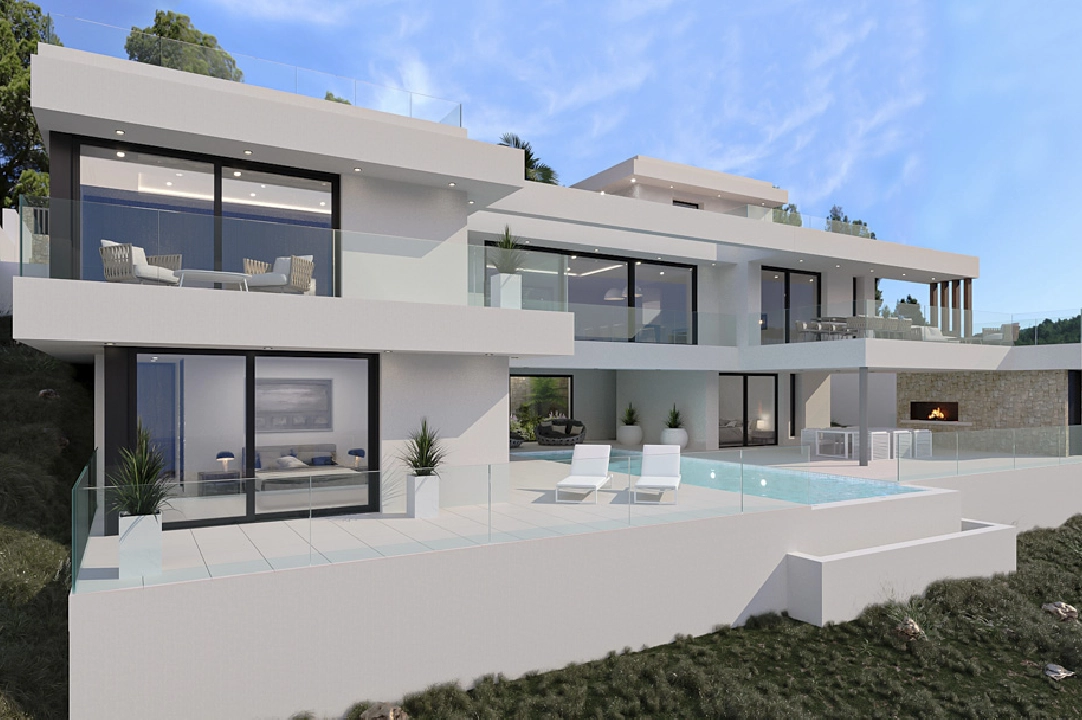 villa in Calpe(Partida Empedrola) for sale, built area 453 m², air-condition, plot area 1013 m², 4 bedroom, 5 bathroom, ref.: BP-4308CAL-1