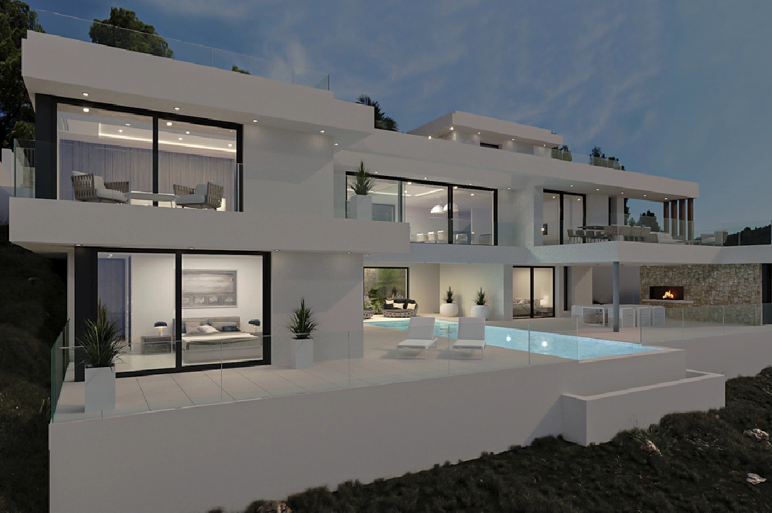 villa in Calpe(Partida Empedrola) for sale, built area 453 m², air-condition, plot area 1013 m², 4 bedroom, 5 bathroom, ref.: BP-4308CAL-3