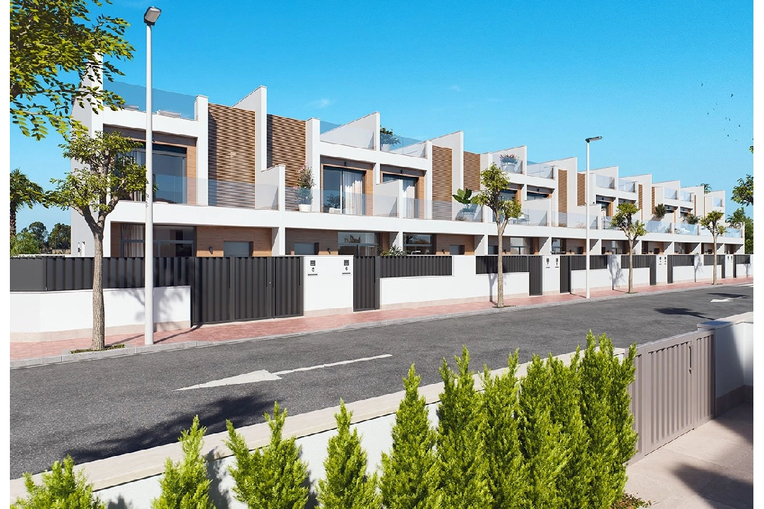 terraced house in San Pedro del Pinatar for sale, built area 157 m², condition first owner, plot area 92 m², 3 bedroom, 2 bathroom, swimming-pool, ref.: HA-SAN-115-R01-2