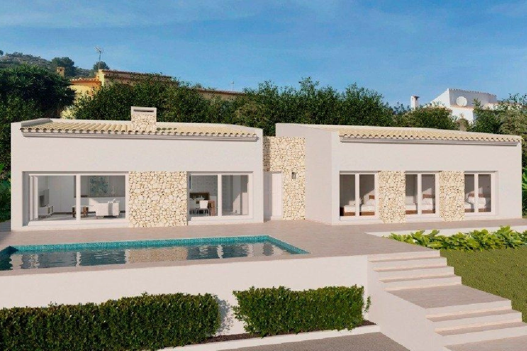 villa in Moraira for sale, built area 149 m², year built 2024, air-condition, plot area 800 m², 3 bedroom, 2 bathroom, swimming-pool, ref.: AM-11855DA-1