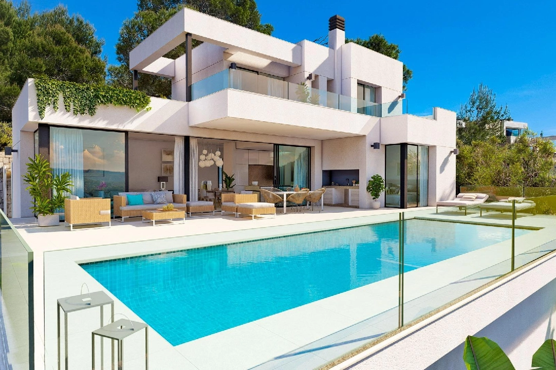 villa in Calpe for sale, built area 209 m², year built 2024, air-condition, plot area 1000 m², 3 bedroom, 3 bathroom, swimming-pool, ref.: AM-11967DA-1