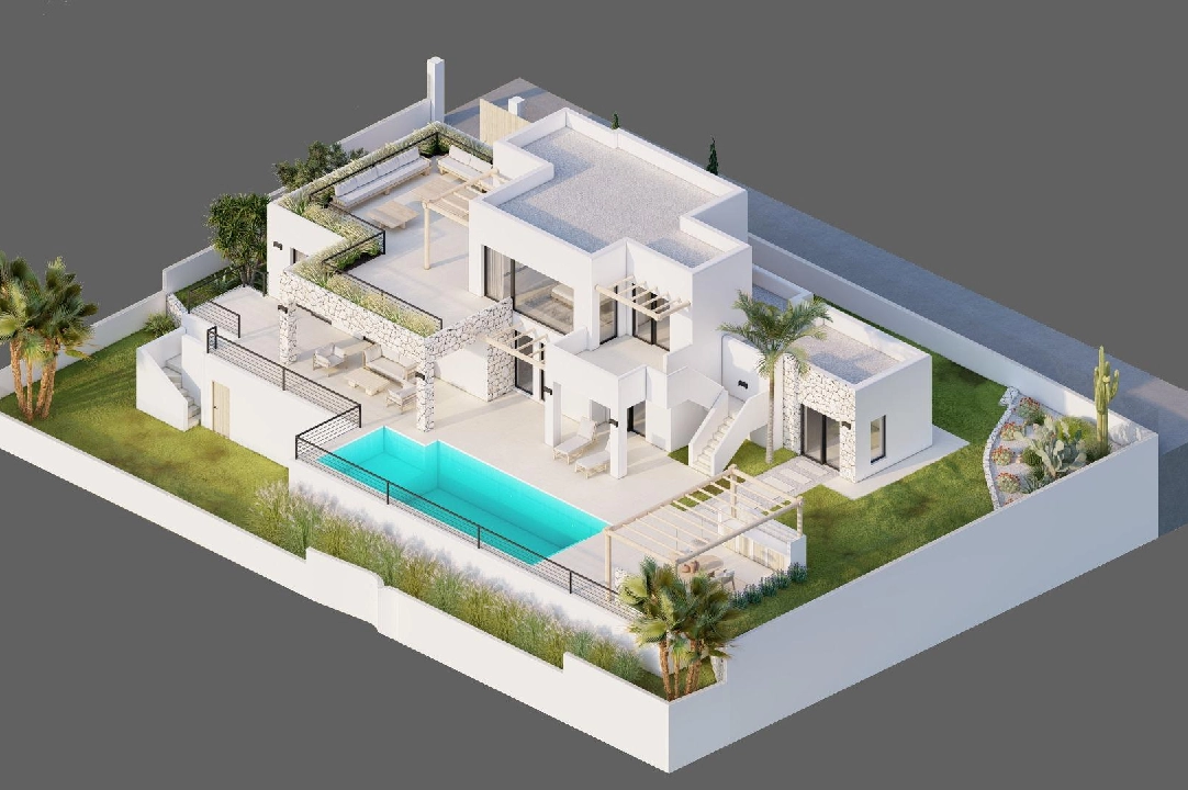 villa in Moraira for sale, built area 261 m², year built 2023, air-condition, plot area 810 m², 4 bedroom, 3 bathroom, swimming-pool, ref.: AM-12027DA-5