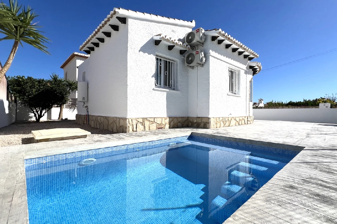 villa in Els Poblets(Sorts de la mar 26A) for sale, built area 80 m², year built 1985, condition mint, + KLIMA, air-condition, plot area 303 m², 2 bedroom, 2 bathroom, swimming-pool, ref.: AS-0824-2