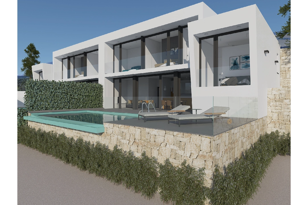 villa in Moraira(Benimeit) for sale, built area 178 m², air-condition, plot area 508 m², 3 bedroom, 3 bathroom, swimming-pool, ref.: CA-H-1820-AMB-1