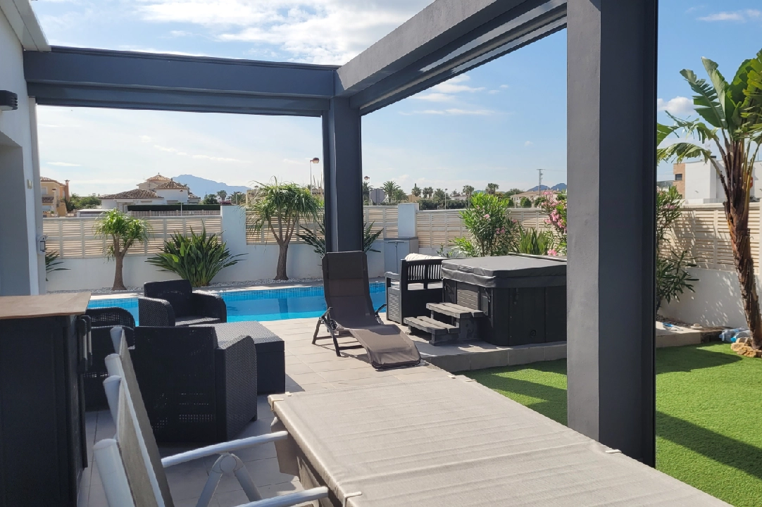 villa in Els Poblets for sale, built area 158 m², year built 2018, condition mint, + KLIMA, air-condition, plot area 500 m², 3 bedroom, 2 bathroom, swimming-pool, ref.: MG-0824-6