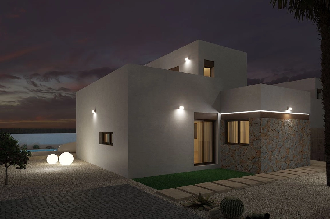 villa in Algorfa for sale, built area 198 m², condition first owner, + fussboden, air-condition, plot area 308 m², 3 bedroom, 2 bathroom, swimming-pool, ref.: HA-ARN-109-E01-13