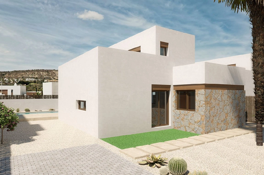 villa in Algorfa for sale, built area 198 m², condition first owner, + fussboden, air-condition, plot area 308 m², 3 bedroom, 2 bathroom, swimming-pool, ref.: HA-ARN-109-E01-2