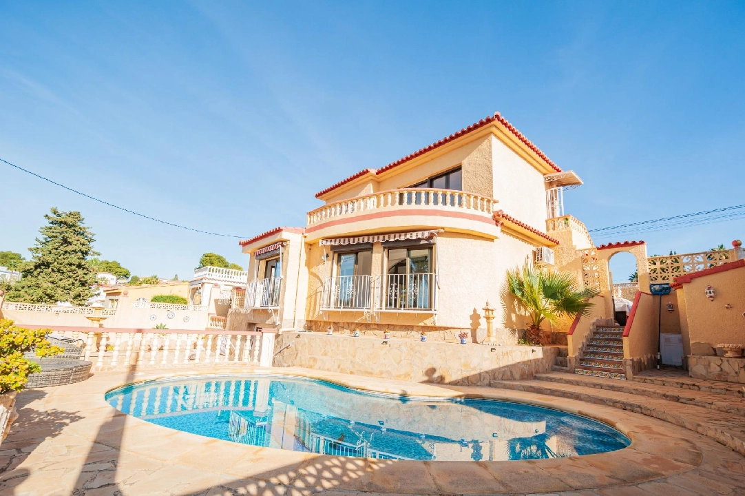 villa in Calpe(Playa De La Fossa) for sale, built area 195 m², air-condition, plot area 500 m², 3 bedroom, 3 bathroom, swimming-pool, ref.: COB-3496-10535-1