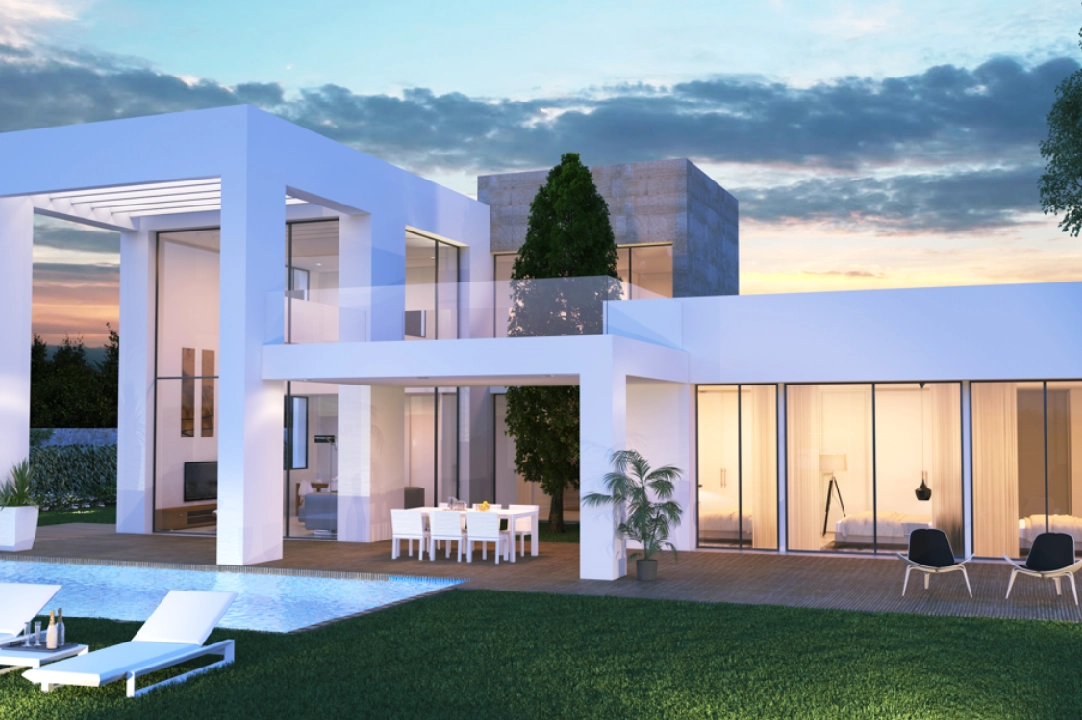 villa in Javea for sale, built area 254 m², year built 2023, + KLIMA, air-condition, plot area 1000 m², 3 bedroom, 3 bathroom, swimming-pool, ref.: BP-C3XY4150JAV-1