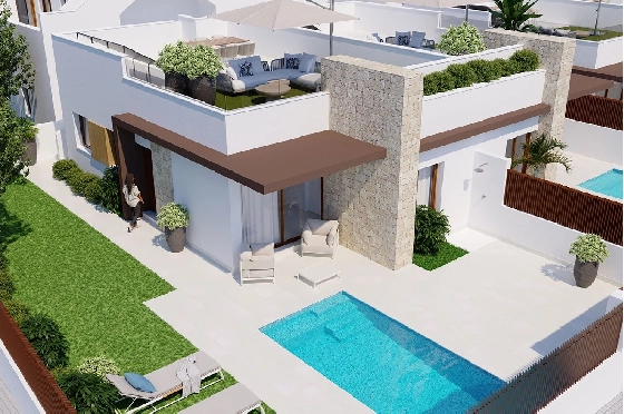 Doppelhaushälfte in Entrenaranjos zu verkaufen, Wohnfläche 73 m², Zustand Erstbezug, Grundstück 159 m², 2 Schlafzimmer, 2 Badezimmer, Pool, ref.: HA-ENN-201-D01-3