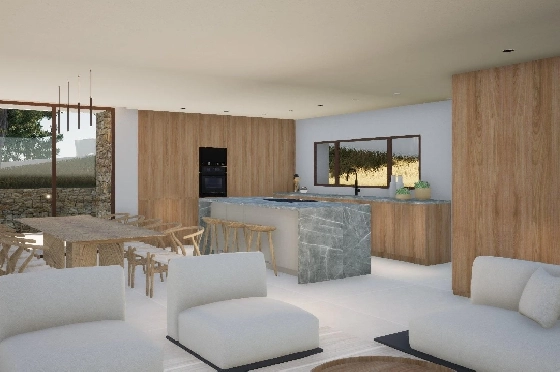 Villa in Moraira zu verkaufen, Wohnfläche 340 m², Baujahr 2024, Klimaanlage, Grundstück 1070 m², 4 Schlafzimmer, 4 Badezimmer, Pool, ref.: AM-12145DR-8