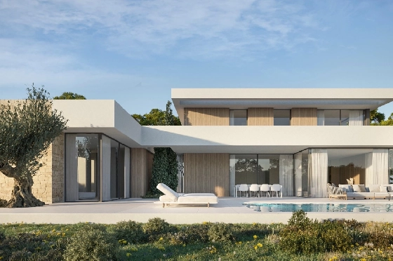 Villa in Moraira zu verkaufen, Wohnfläche 395 m², Baujahr 2025, Klimaanlage, Grundstück 814 m², 4 Schlafzimmer, 3 Badezimmer, Pool, ref.: AM-12303DA-3