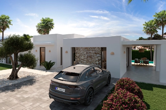 Villa in Javea zu verkaufen, Wohnfläche 200 m², Baujahr 2025, Klimaanlage, Grundstück 1000 m², 4 Schlafzimmer, 3 Badezimmer, Pool, ref.: AM-12500DR-3
