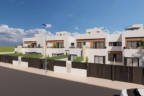 Reihenhaus in Santiago de la Ribera zu verkaufen, Wohnfläche 168 m², Zustand Erstbezug, Grundstück 126 m², 3 Schlafzimmer, 3 Badezimmer, Pool, ref.: HA-SRN-122-R01-12