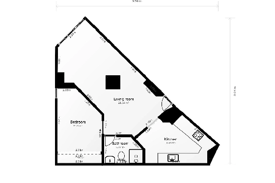 Apartment in Calpe(Playa de Fossa Levante) zu verkaufen, Wohnfläche 55 m², Klimaanlage, 1 Schlafzimmer, 1 Badezimmer, Pool, ref.: COB-3554-10535-21