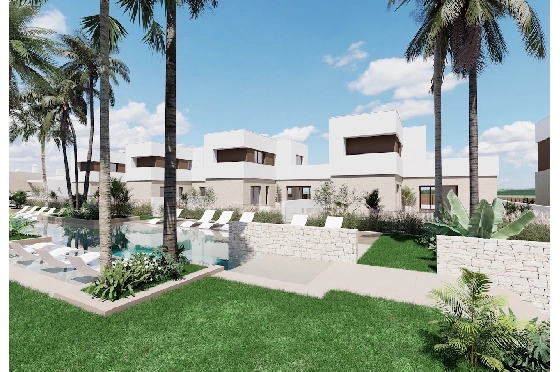 Villa in Los Alcazares zu verkaufen, Wohnfläche 197 m², Zustand Erstbezug, Grundstück 356 m², 3 Schlafzimmer, 3 Badezimmer, Pool, ref.: HA-LAN-451-E03-20