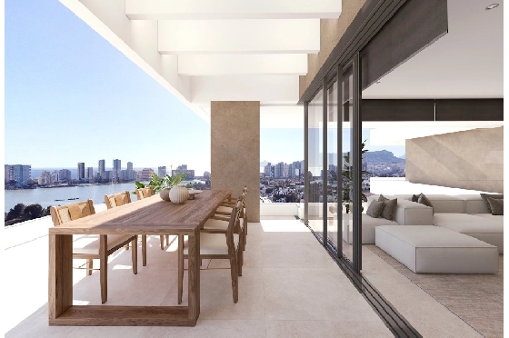 Etagen Apartment in Calpe zu verkaufen, Wohnfläche 133 m², Zustand Erstbezug, + fussboden, Klimaanlage, 3 Schlafzimmer, 2 Badezimmer, Pool, ref.: HA-CAN-160-A02-14
