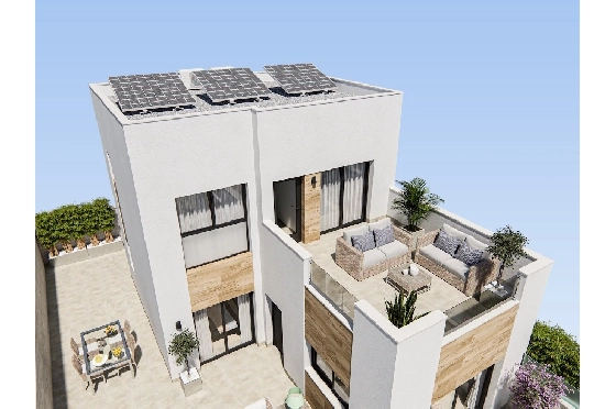 Doppelhaushälfte in San Fulgencio zu verkaufen, Wohnfläche 108 m², Zustand Erstbezug, Klimaanlage, Grundstück 245 m², 3 Schlafzimmer, 2 Badezimmer, Pool, ref.: HA-MAN-301-D01-5